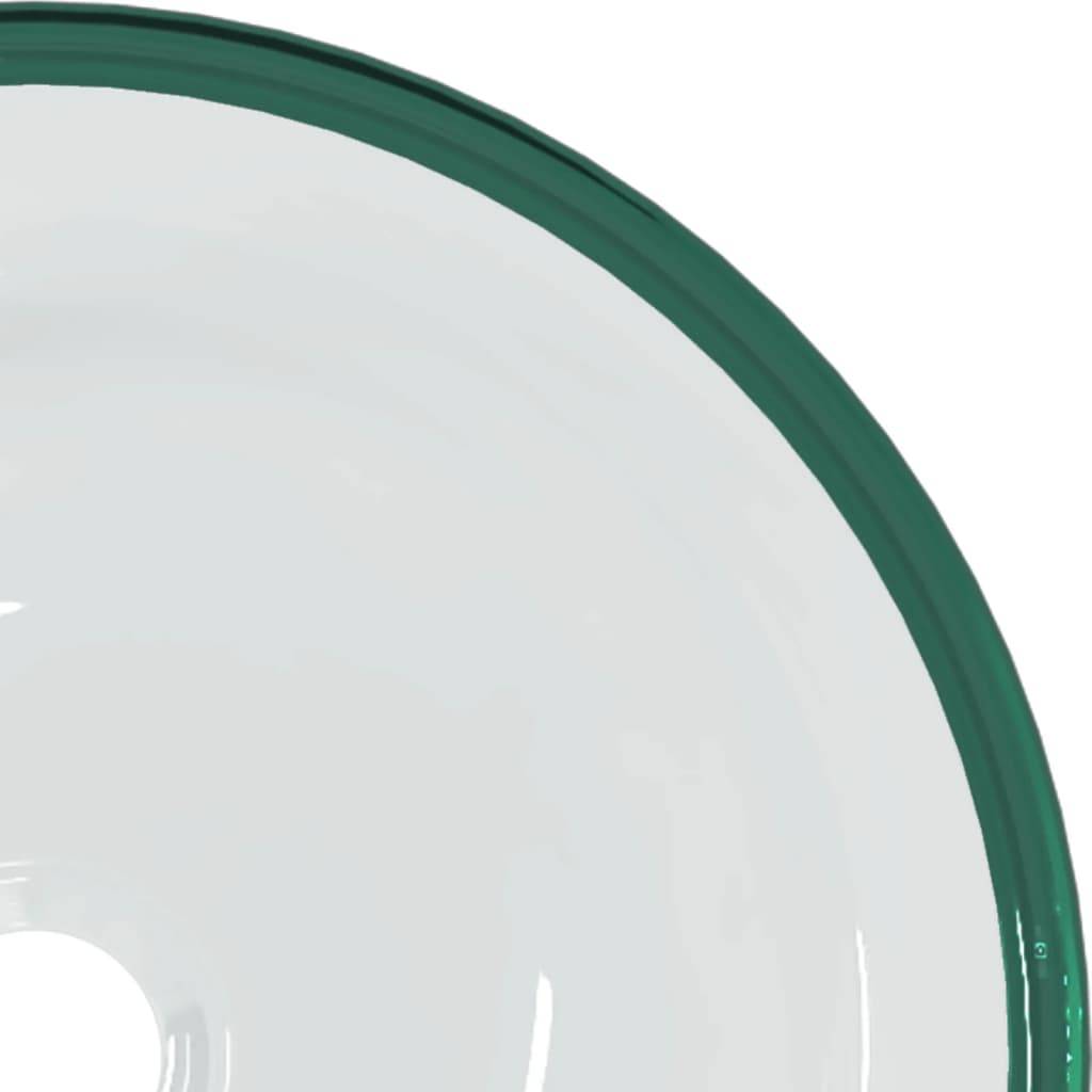 vidaXL Waschbecken Hartglas 35x12 cm Transparent