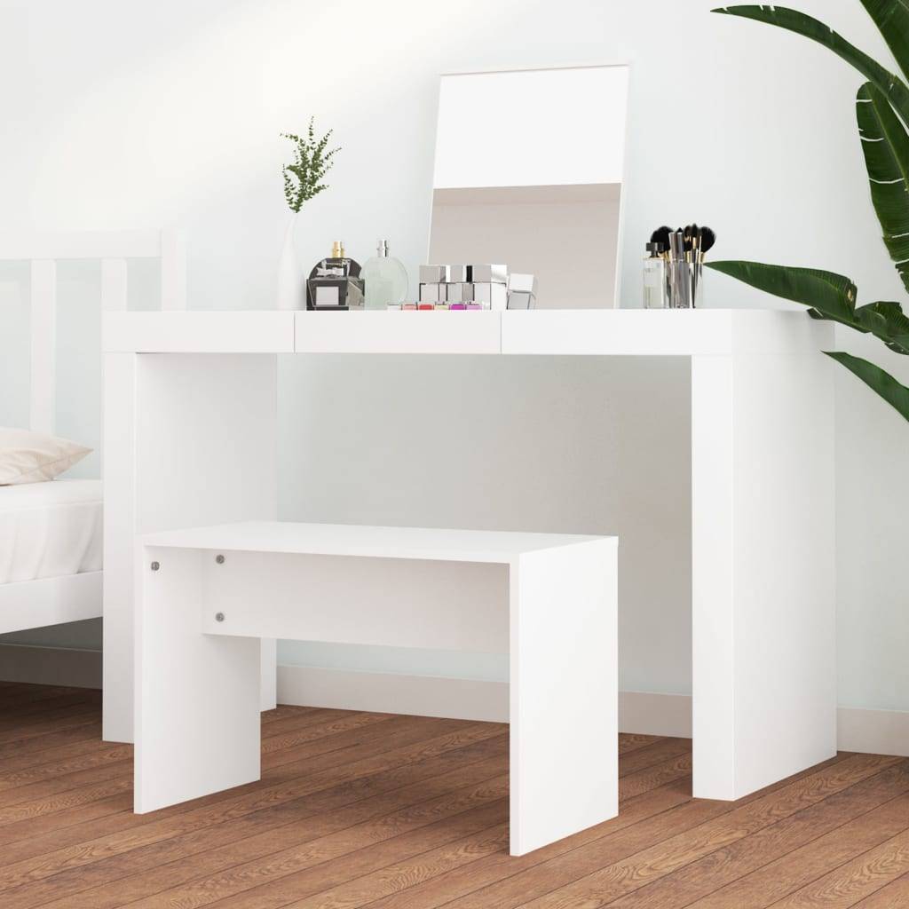 vidaXL Schminkhocker Weiß 70x35x45 cm Holzwerkstoff