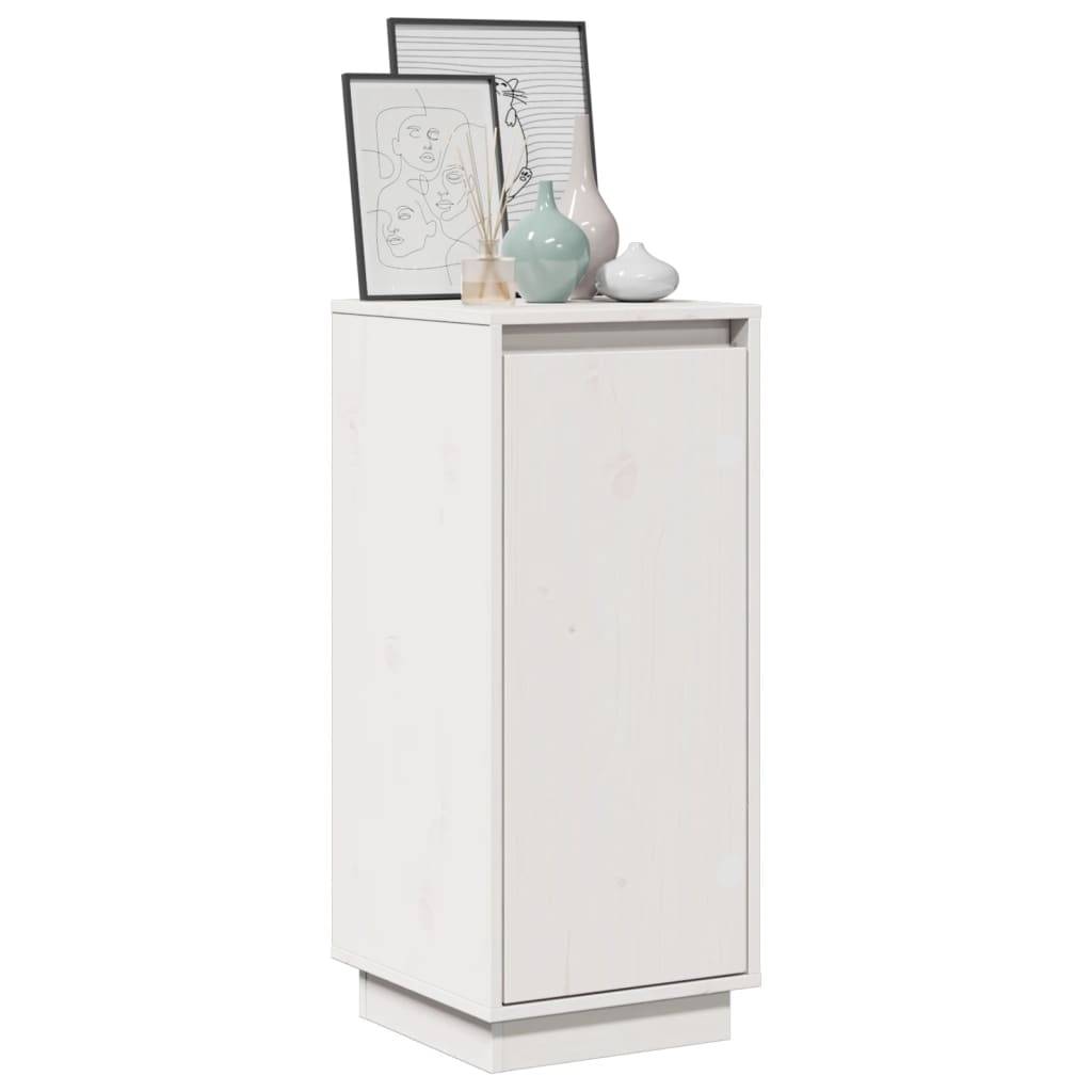 vidaXL Sideboards 2 Stk. Weiß 31,5x34x75 cm Massivholz Kiefer