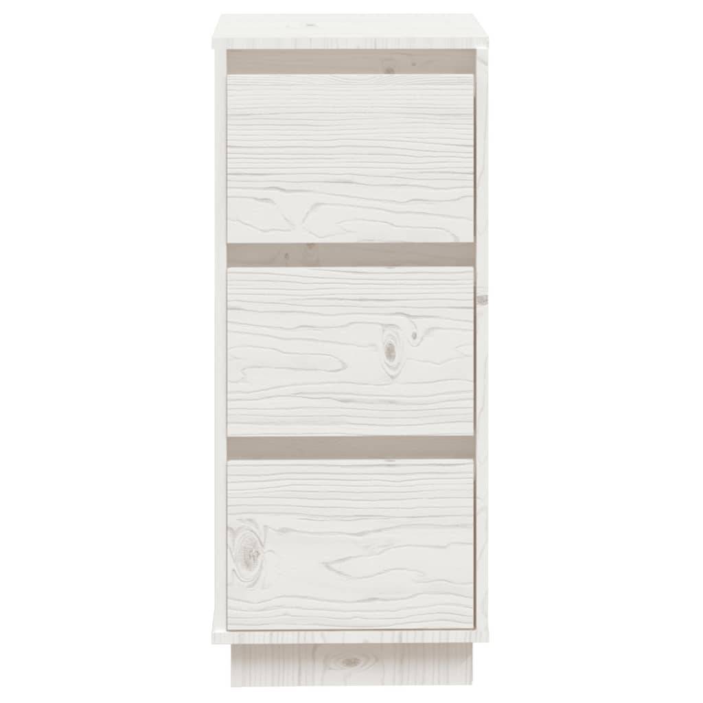 vidaXL Sideboards 2 Stk. Weiß 32x34x75 cm Massivholz Kiefer