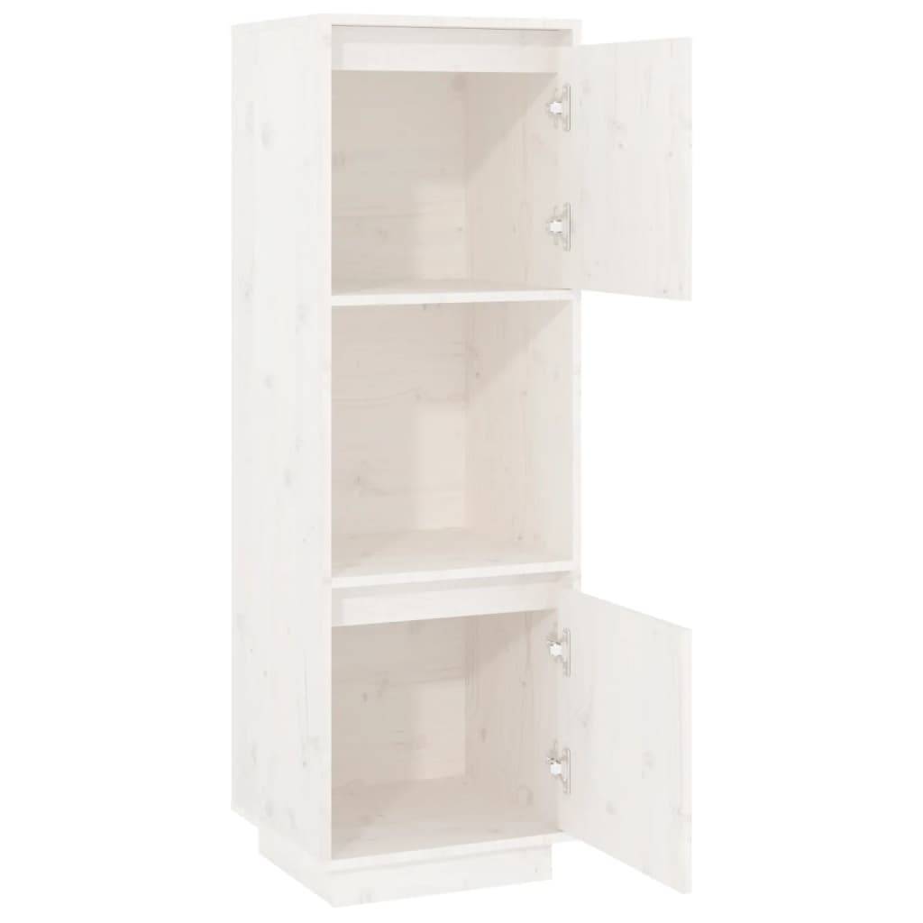 vidaXL Highboard Weiß 38x35x117 cm Massivholz Kiefer