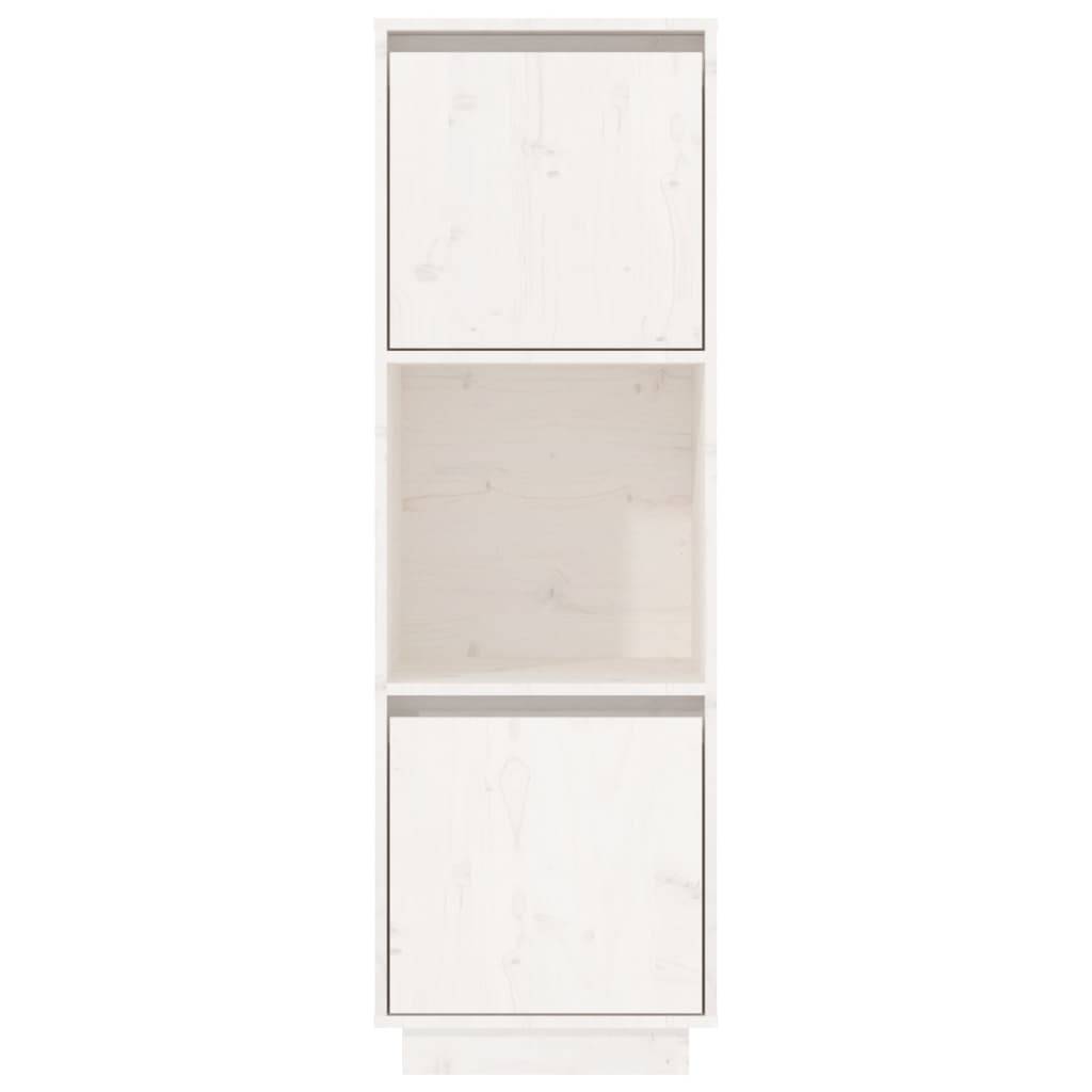 vidaXL Highboard Weiß 38x35x117 cm Massivholz Kiefer