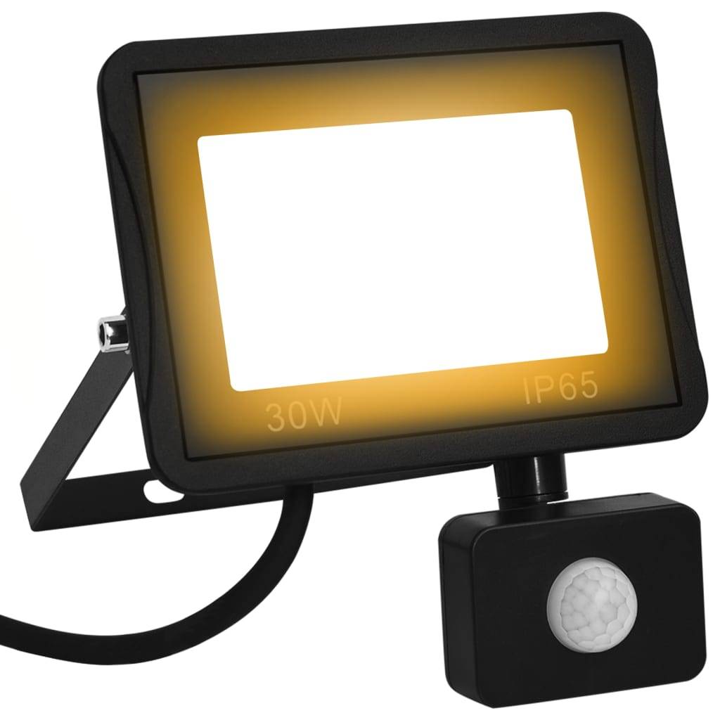vidaXL LED-Fluter mit Sensor 30 W Warmweiß