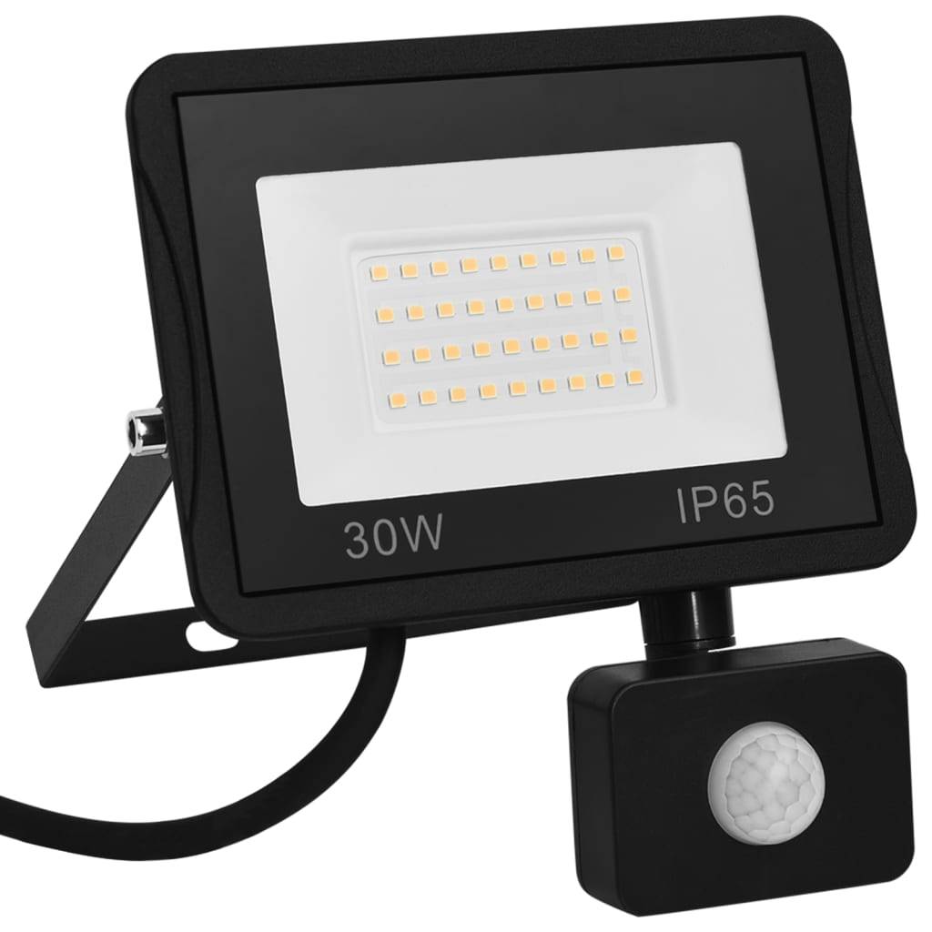 vidaXL LED-Fluter mit Sensor 30 W Warmweiß
