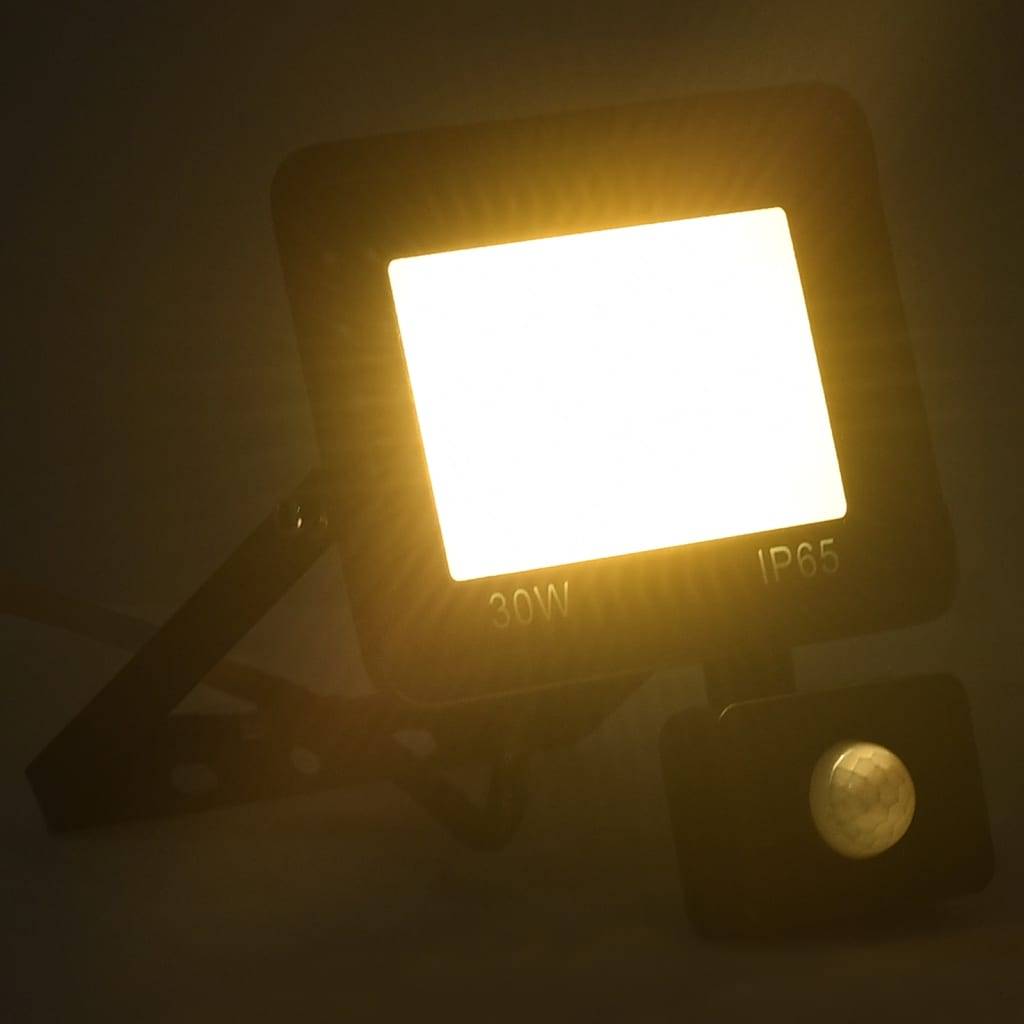 vidaXL LED-Fluter mit Sensor 30 W Warmweiß
