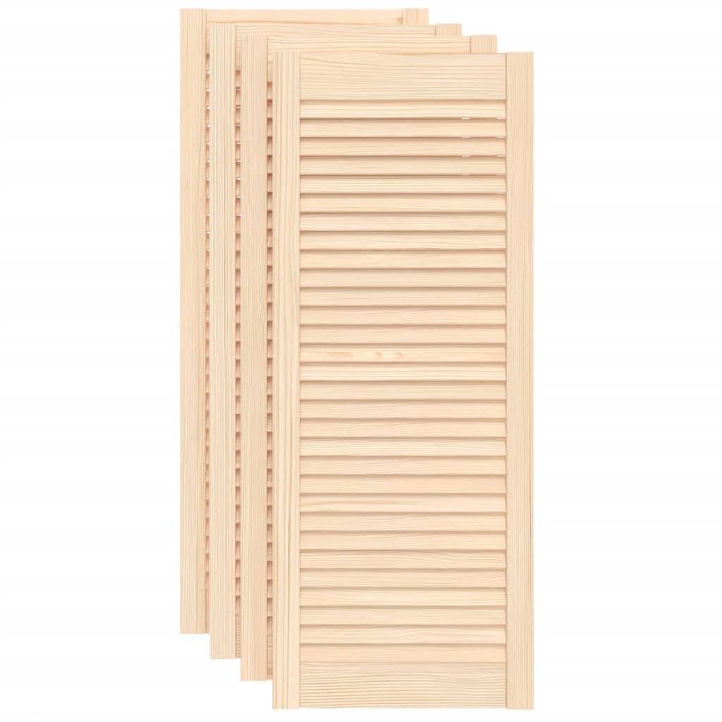vidaXL Schranktüren Lamellen-Design 4 Stk. 99,3x39,4 cm Massivholz