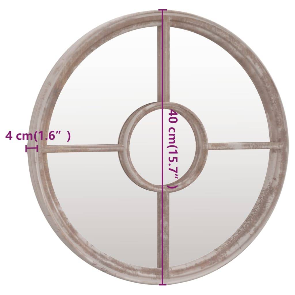 vidaXL Gartenspiegel Sand 40x4 cm Eisen Rund