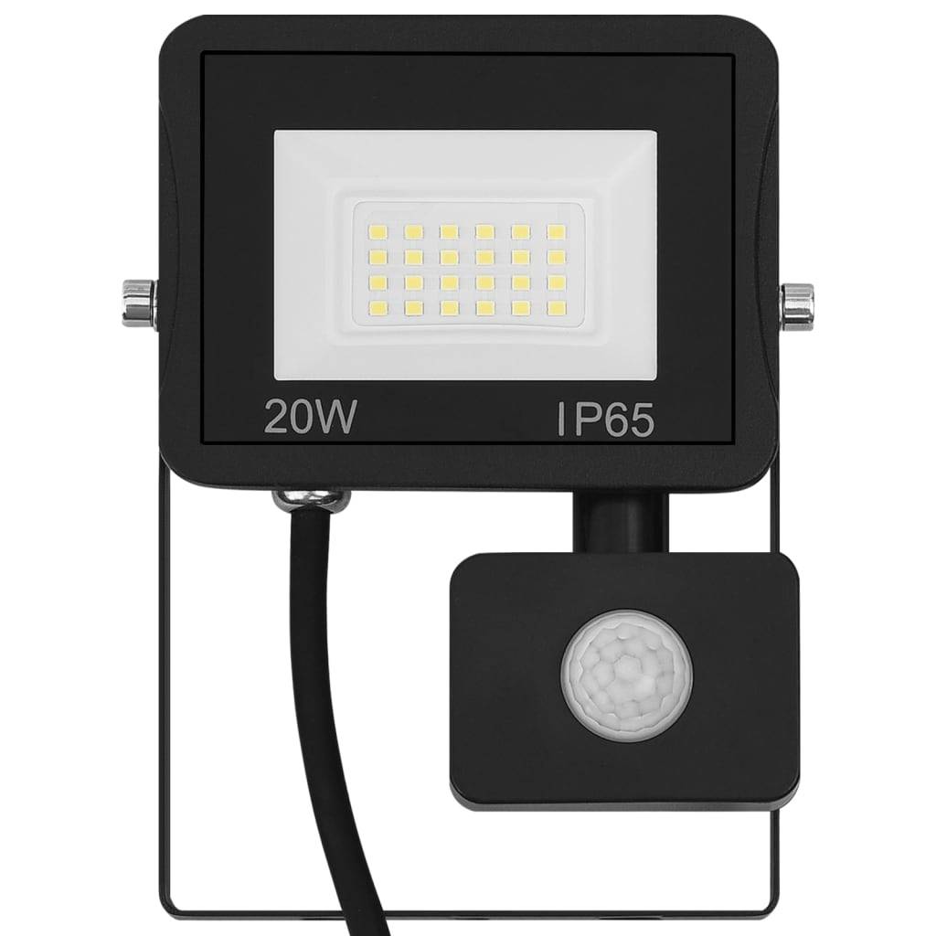 vidaXL LED-Fluter mit Sensor 20 W Warmweiß