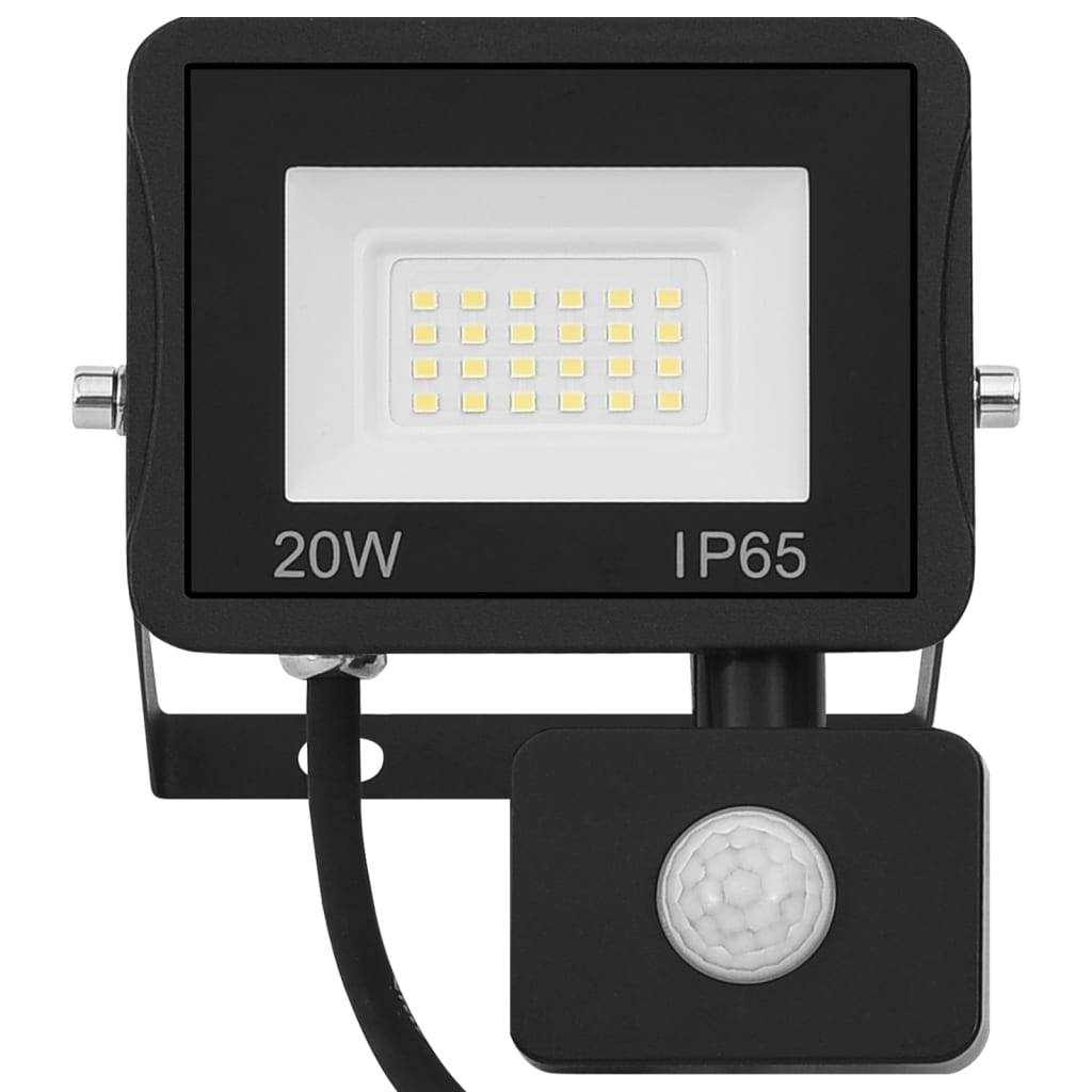 vidaXL LED-Fluter mit Sensor 20 W Warmweiß