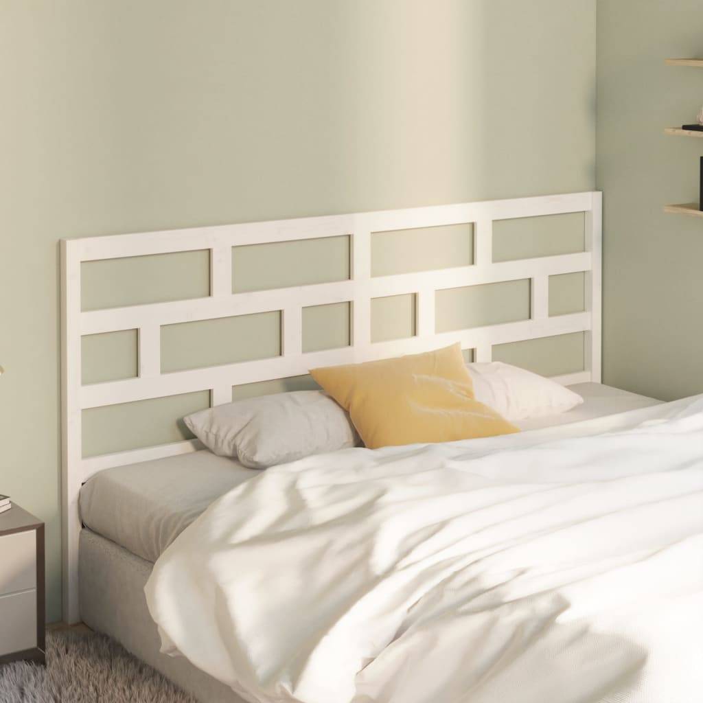 vidaXL Kopfteil Weiß 186x4x100 cm Massivholz Kiefer