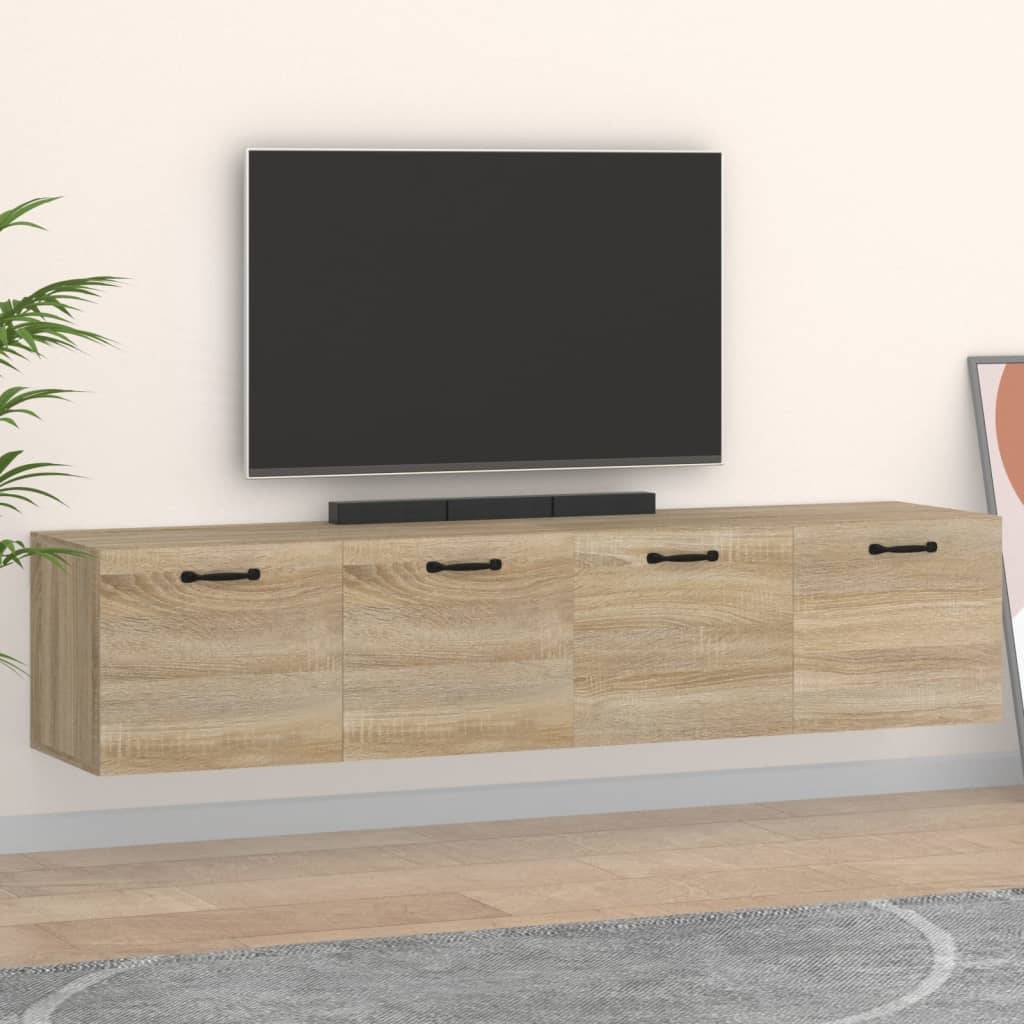 vidaXL Wandschränke 2 Stk. Sonoma-Eiche 60x36,5x35 cm Holzwerkstoff