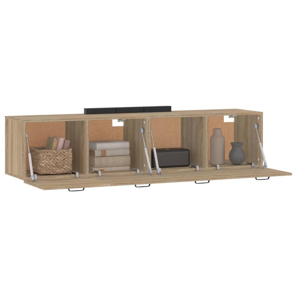 vidaXL Wandschränke 2 Stk. Sonoma-Eiche 60x36,5x35 cm Holzwerkstoff