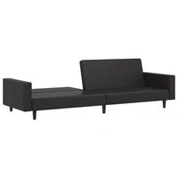 vidaXL Schlafsofa 2-Sitzer Schwarz Kunstleder vidaXL Schlafsofa 2-Sitzer Schwarz Kunstleder