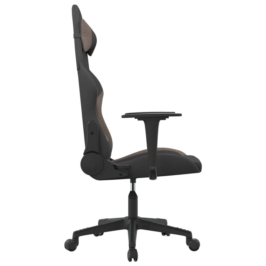 vidaXL Gaming-Stuhl Schwarz und Taupe Stoff