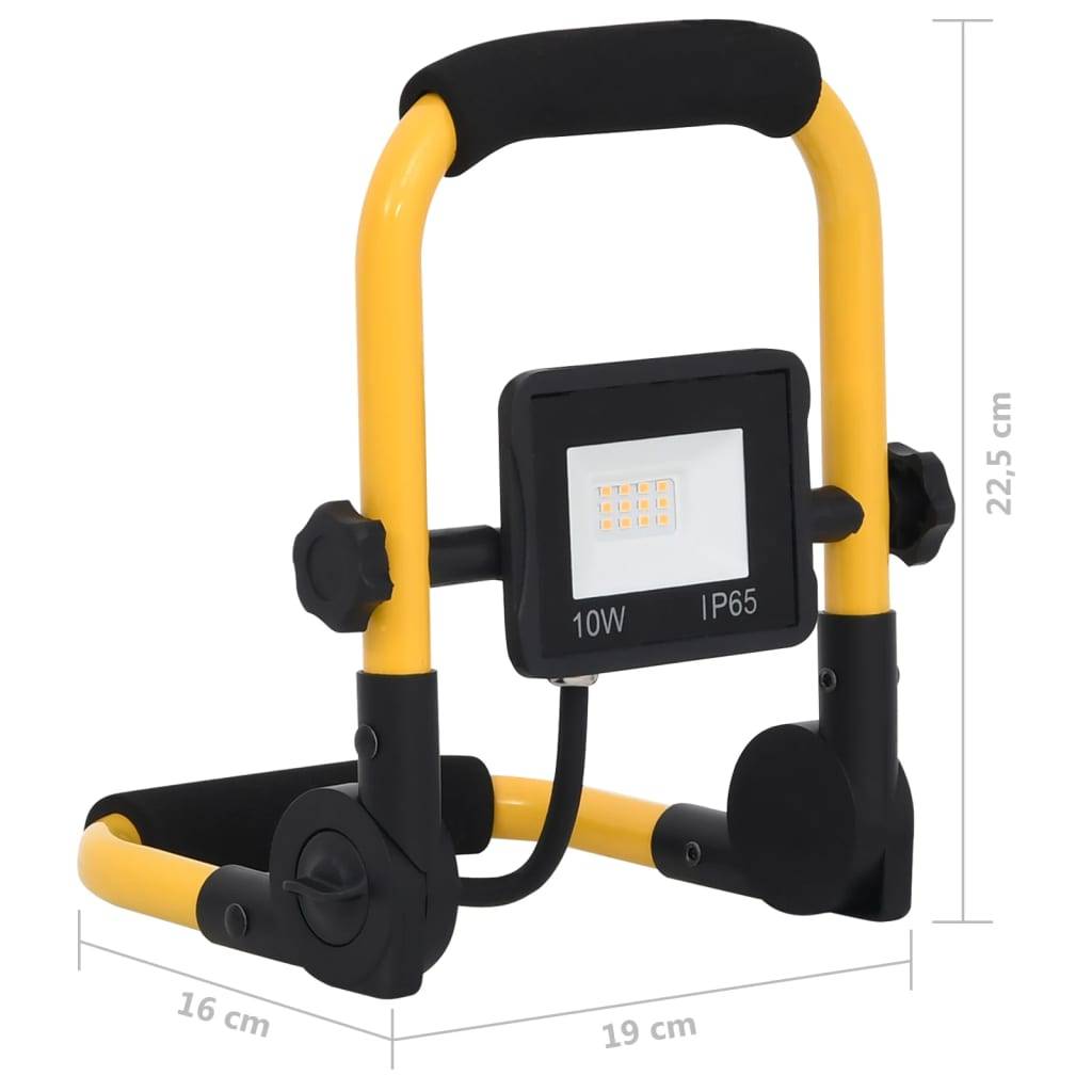 vidaXL LED-Fluter mit Handgriff 10 W Kaltweiß