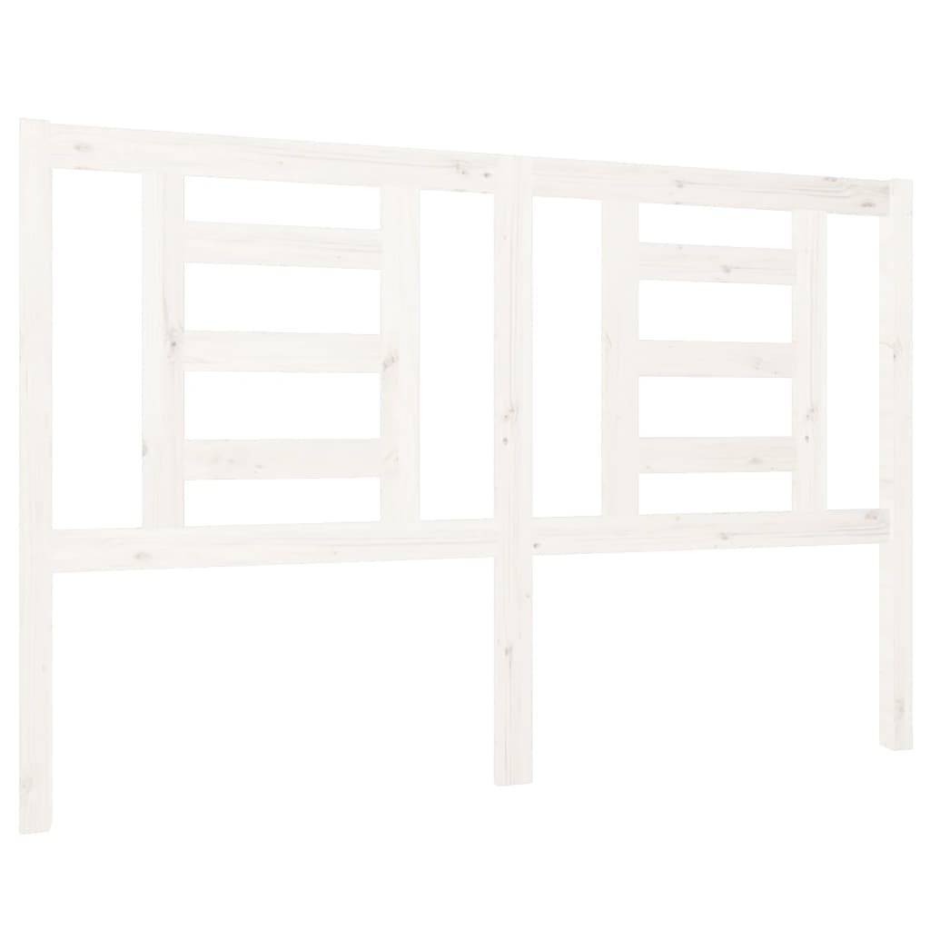 vidaXL Kopfteil Weiß 126x4x100 cm Massivholz Kiefer