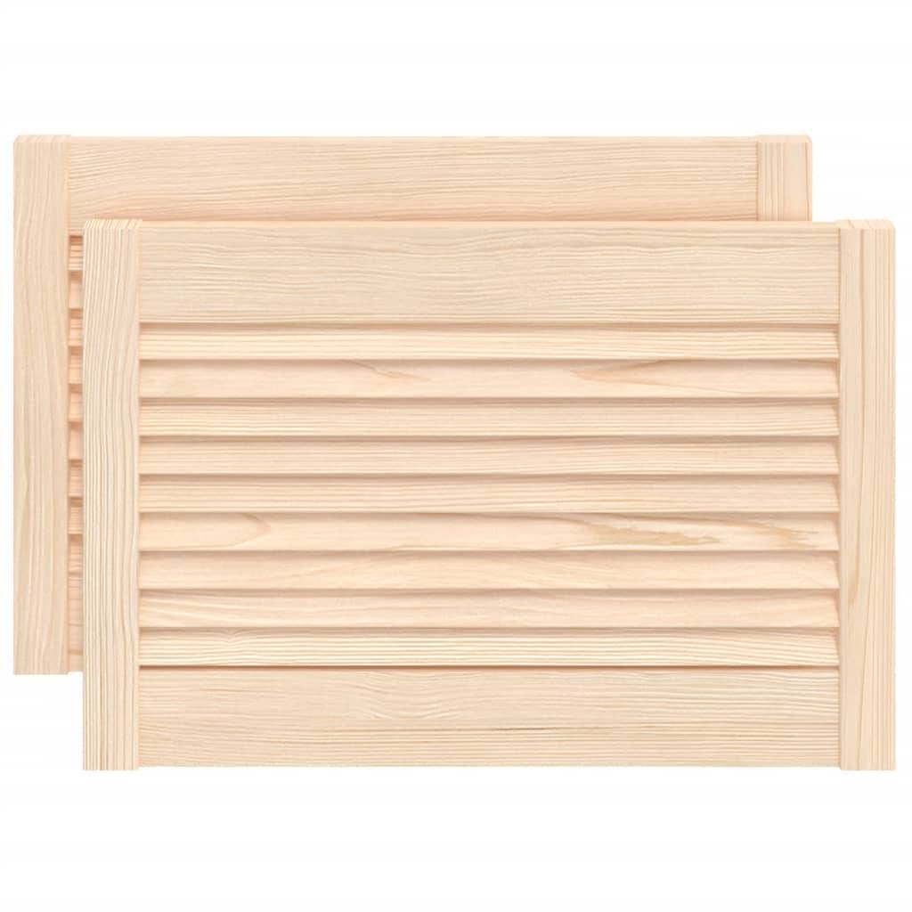 vidaXL Schranktüren Lamellen-Design 2 Stk. 39,5x59,4 cm Massivholz