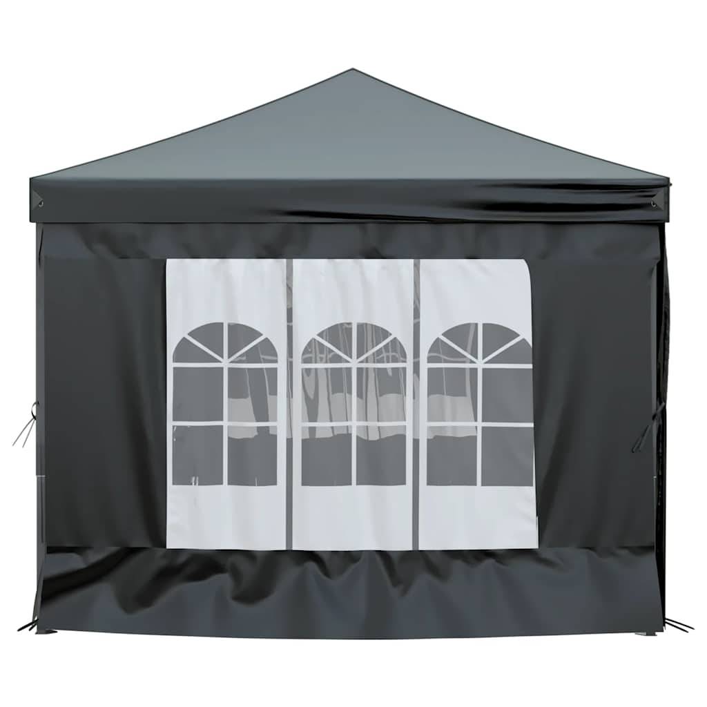 vidaXL Partyzelt Faltbar mit Seitenwänden Schwarz 3x6 m