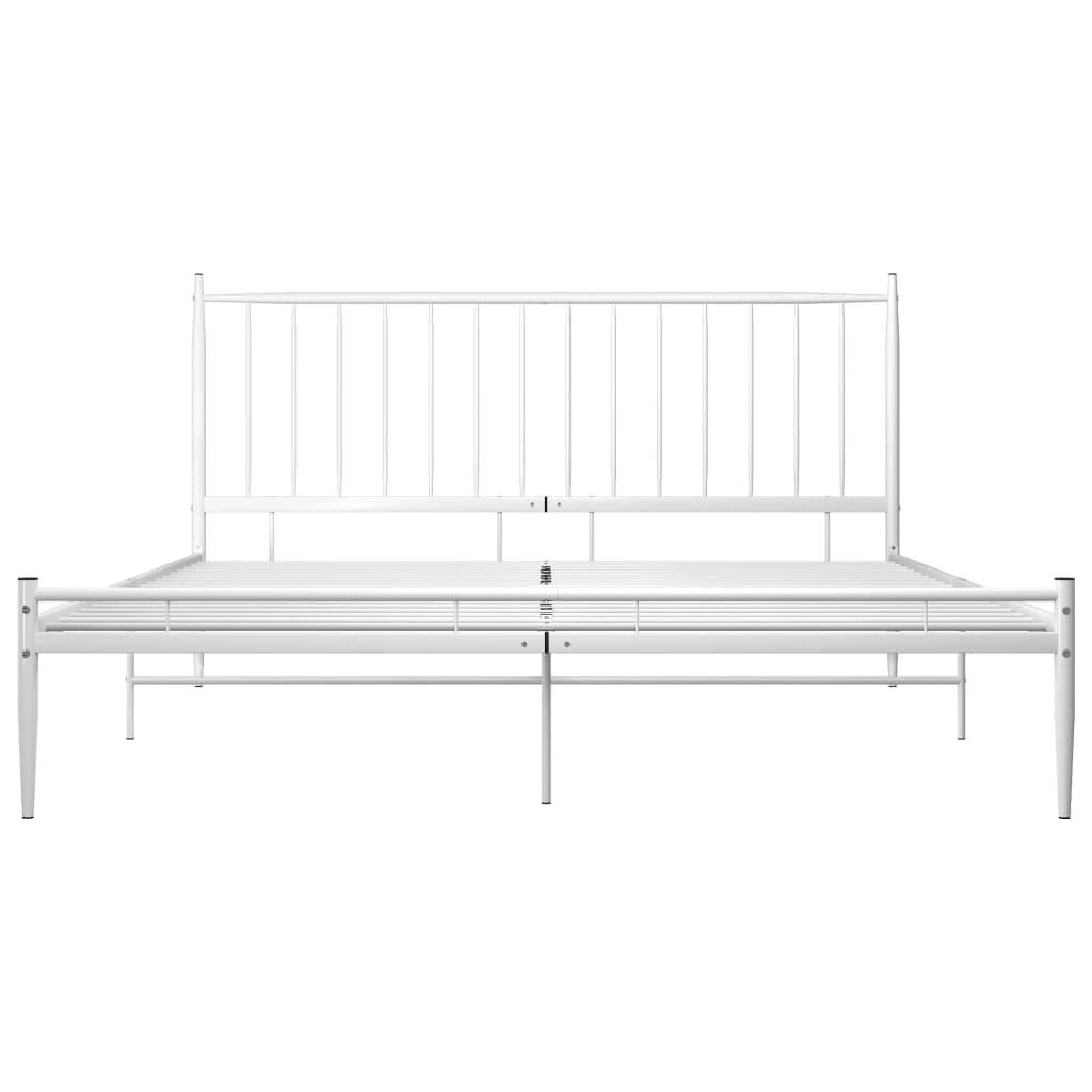 vidaXL Bett Weiß Metall 180x200 cm