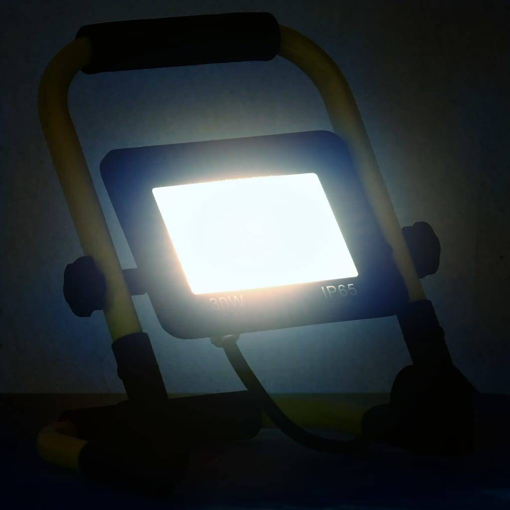 vidaXL LED-Fluter mit Handgriff 30 W Kaltweiß