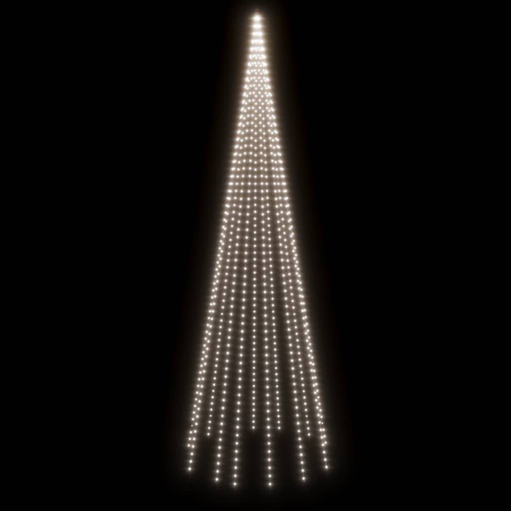 vidaXL LED-Weihnachtsbaum für Fahnenmast Kaltweiß 732 LEDs 500 cm
