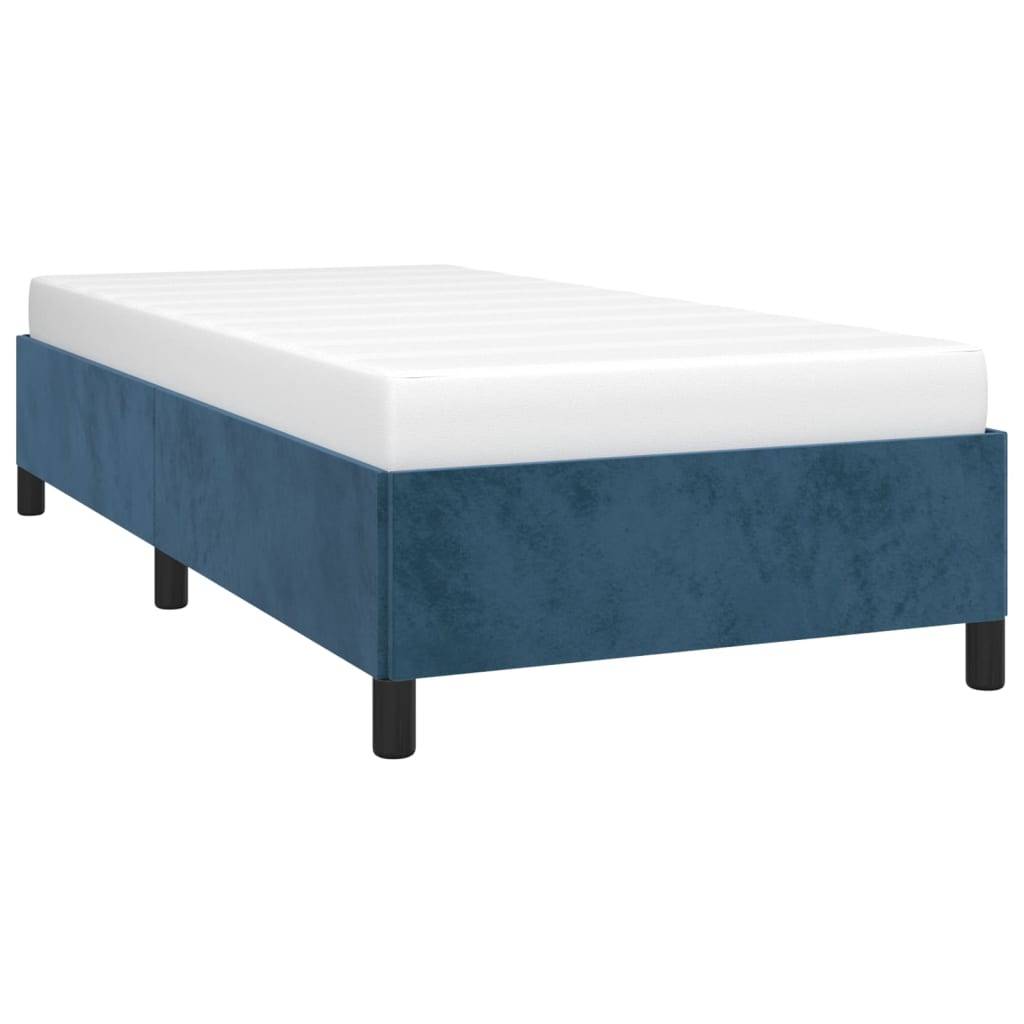 vidaXL Bettgestell ohne Matratze Dunkelblau 90x200 cm Samt