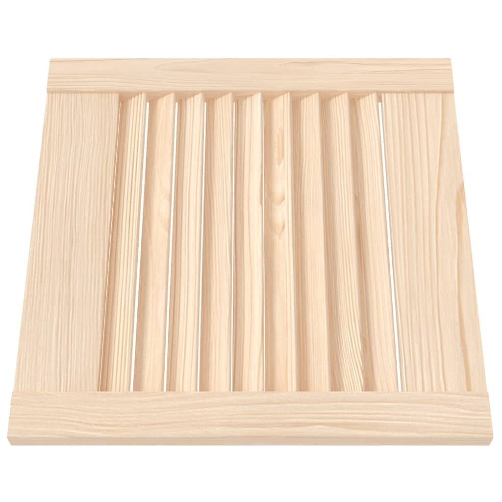 vidaXL Schranktüren Lamellen-Design 4 Stk. 39,5x39,4 cm Massivholz