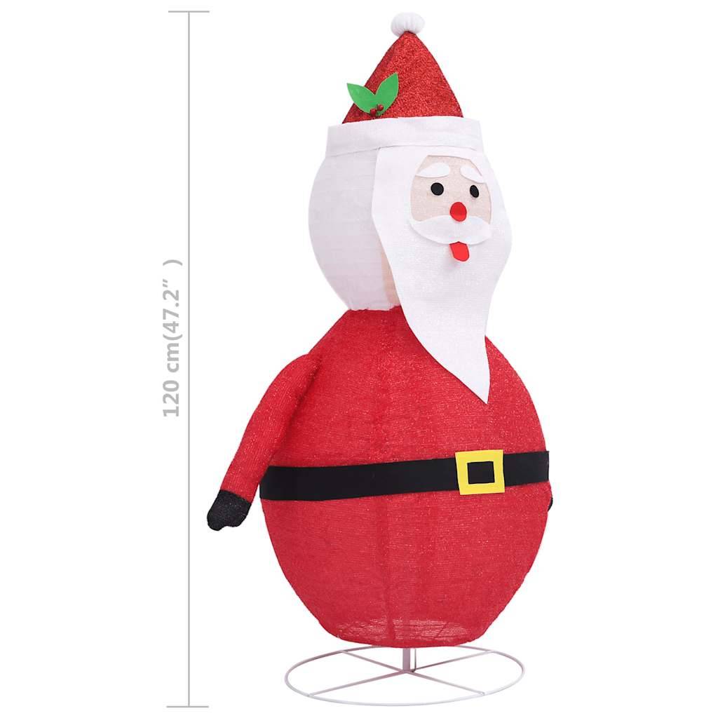 vidaXL Weihnachtsdeko Weihnachtsmann LED Luxus-Stoff 120 cm