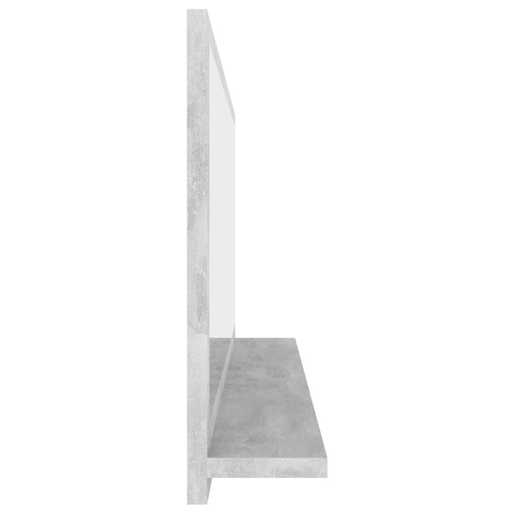 vidaXL Badspiegel Betongrau 90x10,5x37 cm Holzwerkstoff