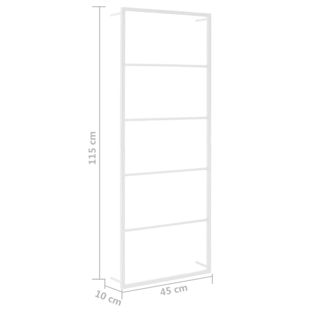 vidaXL Handtuchständer Weiß 45x10x115 cm Stahl