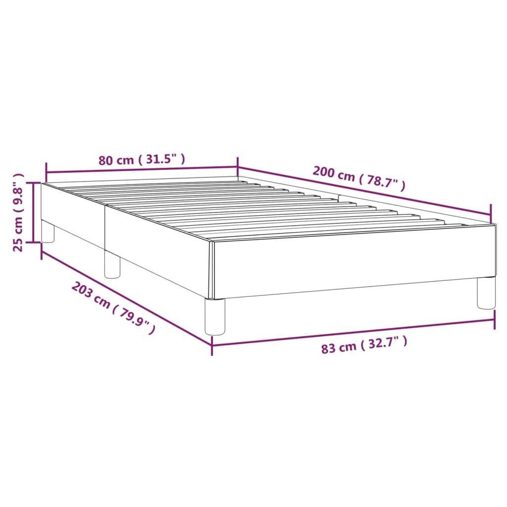 vidaXL Bettgestell ohne Matratze Dunkelblau 80x200 cm Samt