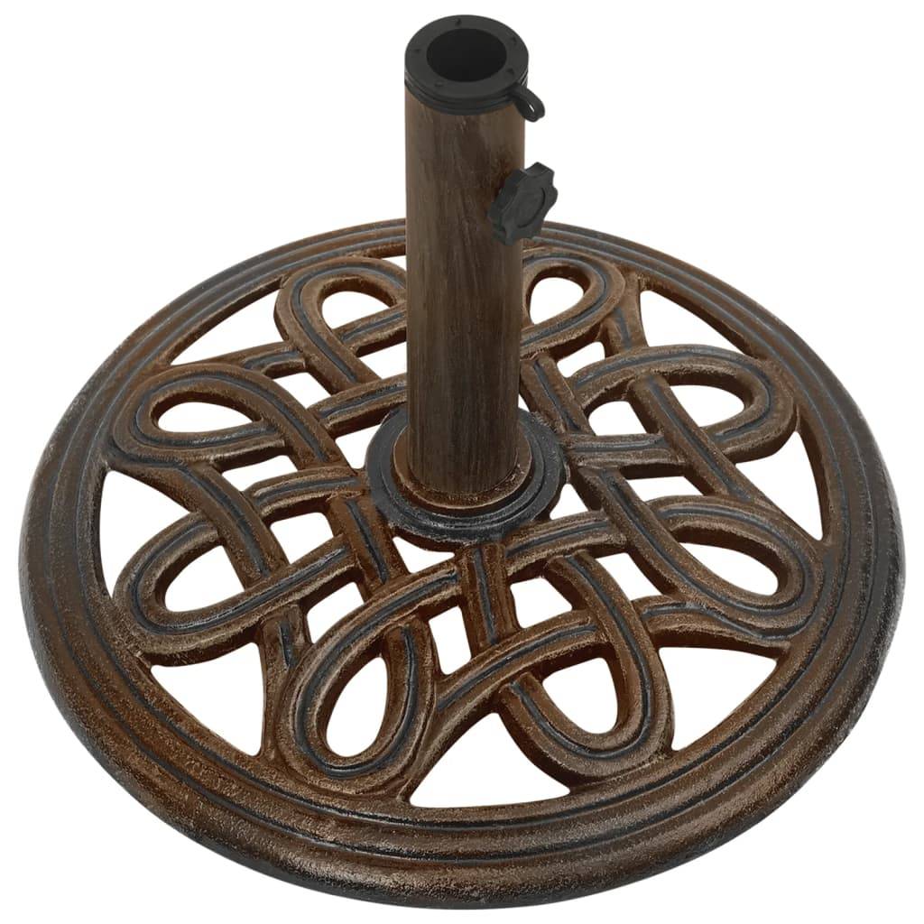 vidaXL Sonnenschirmständer Bronzen 40x40x32 cm Gusseisen