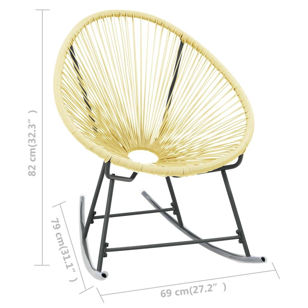 vidaXL Acapulco-Gartenstuhl Poly Rattan Beige