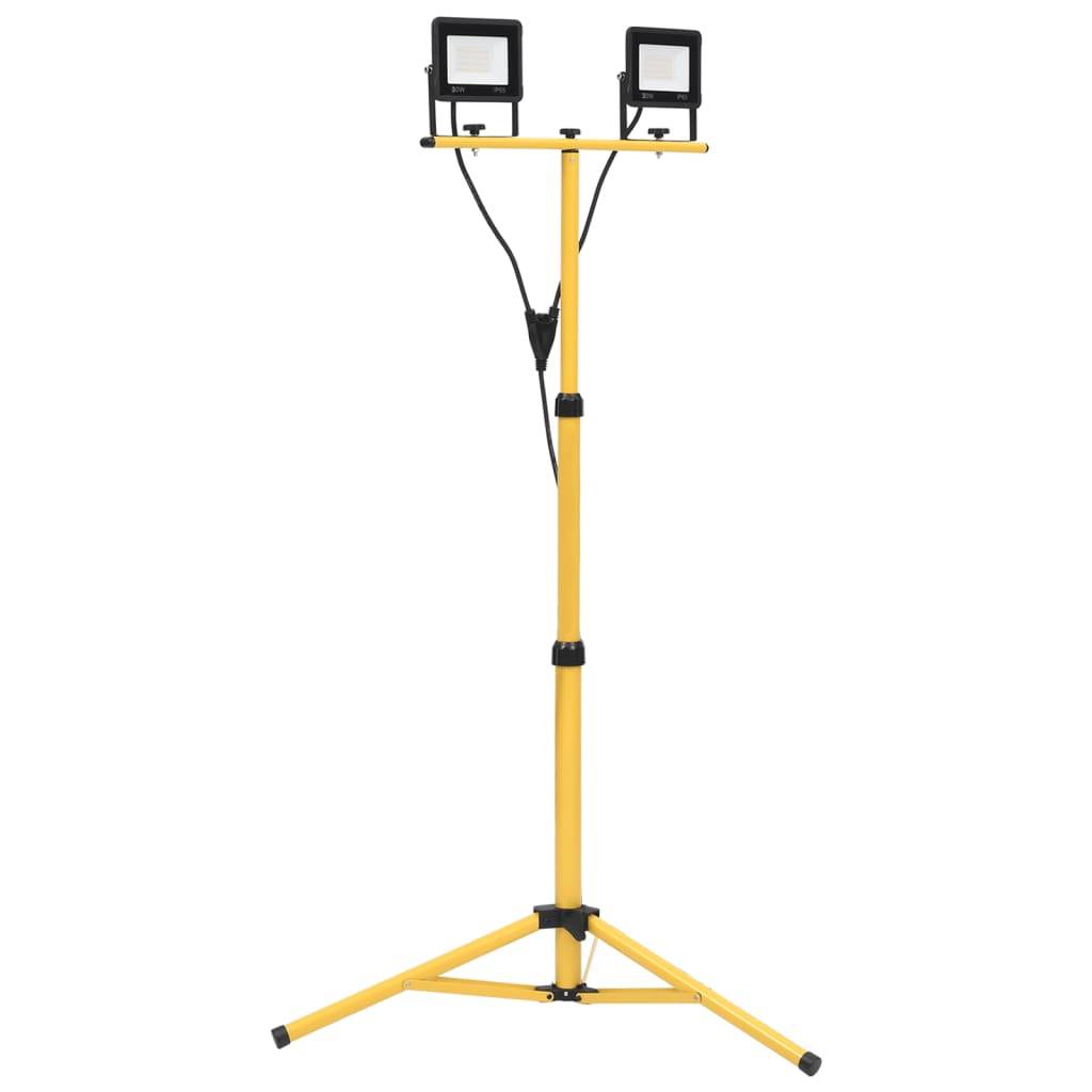 vidaXL LED-Fluter mit Stativ 2x20 W Warmweiß