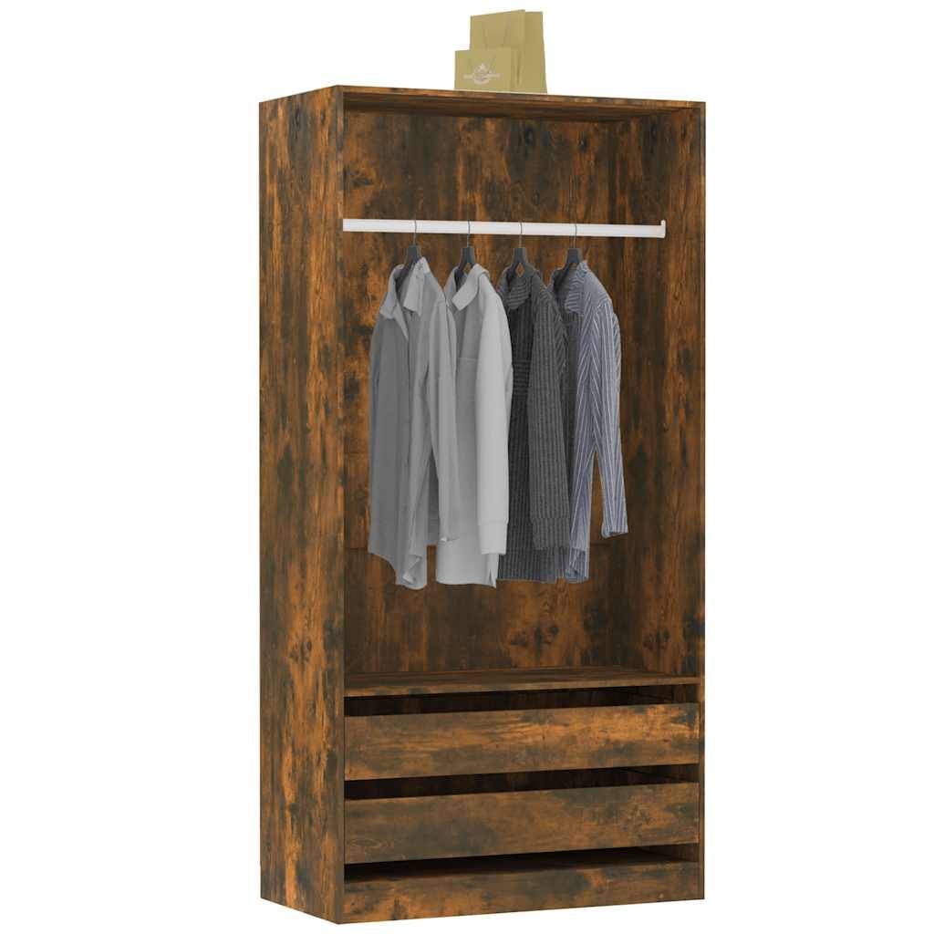 vidaXL Kleiderschrank Räuchereiche 100x50x200 cm Holzwerkstoff