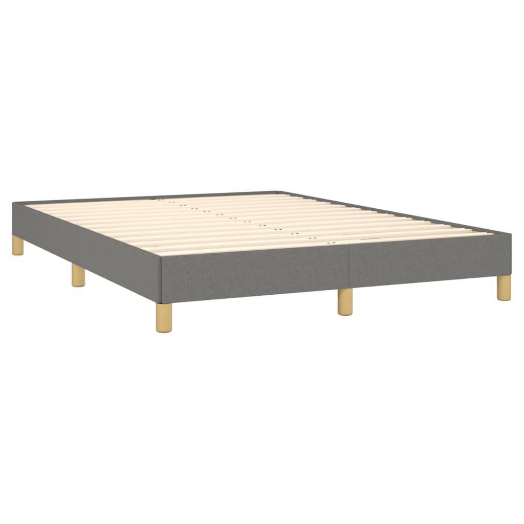 vidaXL Bettgestell ohne Matratze Dunkelgrau 140x190 cm Stoff