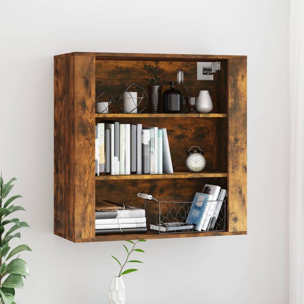 vidaXL Wandschrank Räuchereiche 80x33x80 cm Holzwerkstoff
