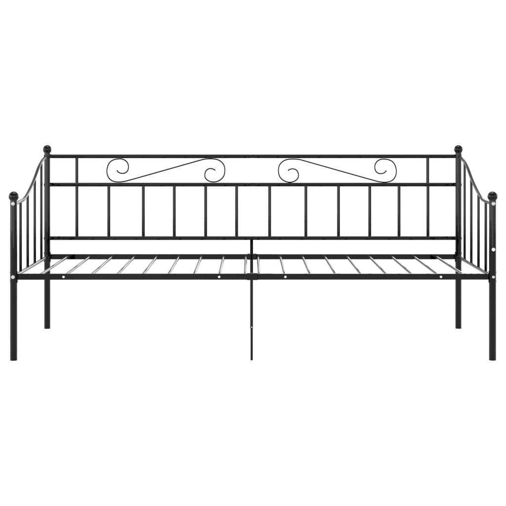 vidaXL Schlafsofa Bettgestell Schwarz Metall 90x200 cm