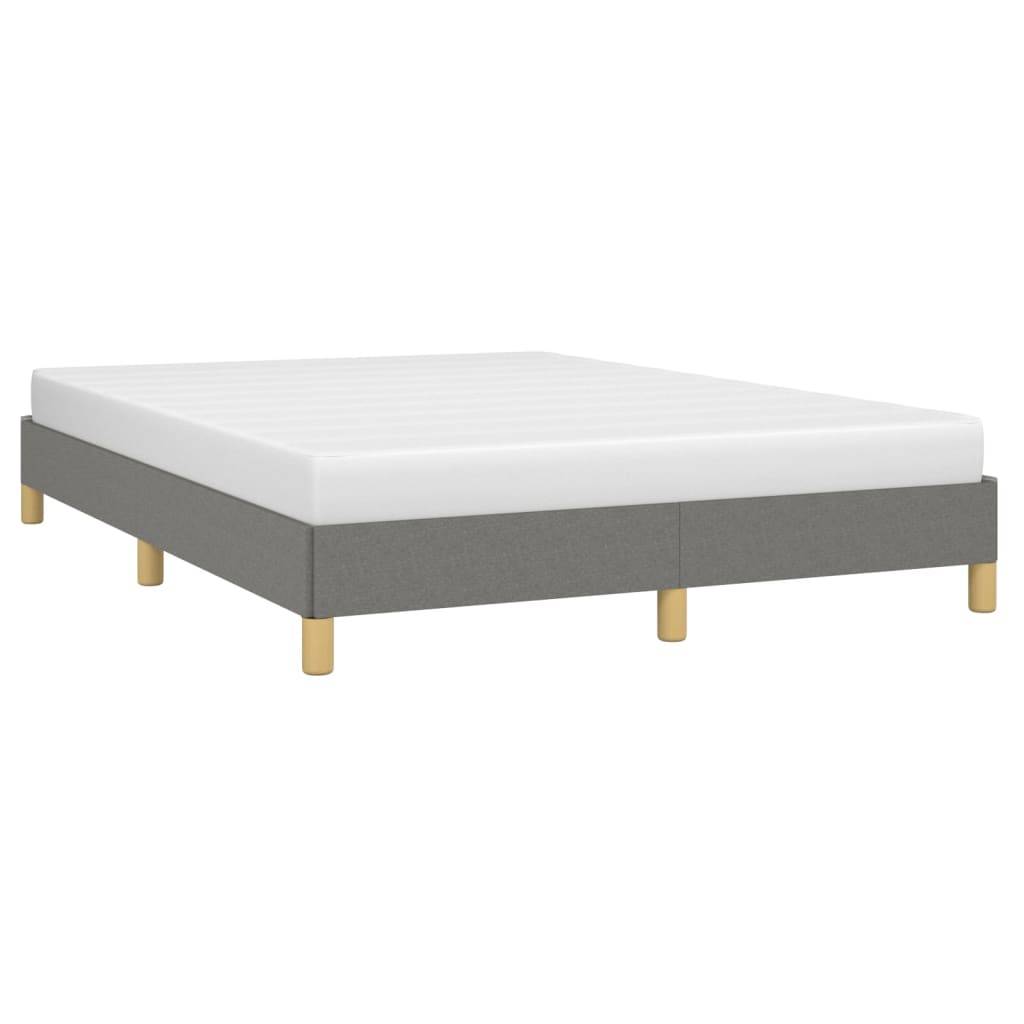 vidaXL Bettgestell ohne Matratze Dunkelgrau 140x190 cm Stoff