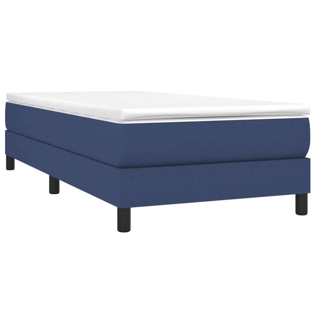 vidaXL Bettgestell ohne Matratze Blau 90x200 cm Stoff