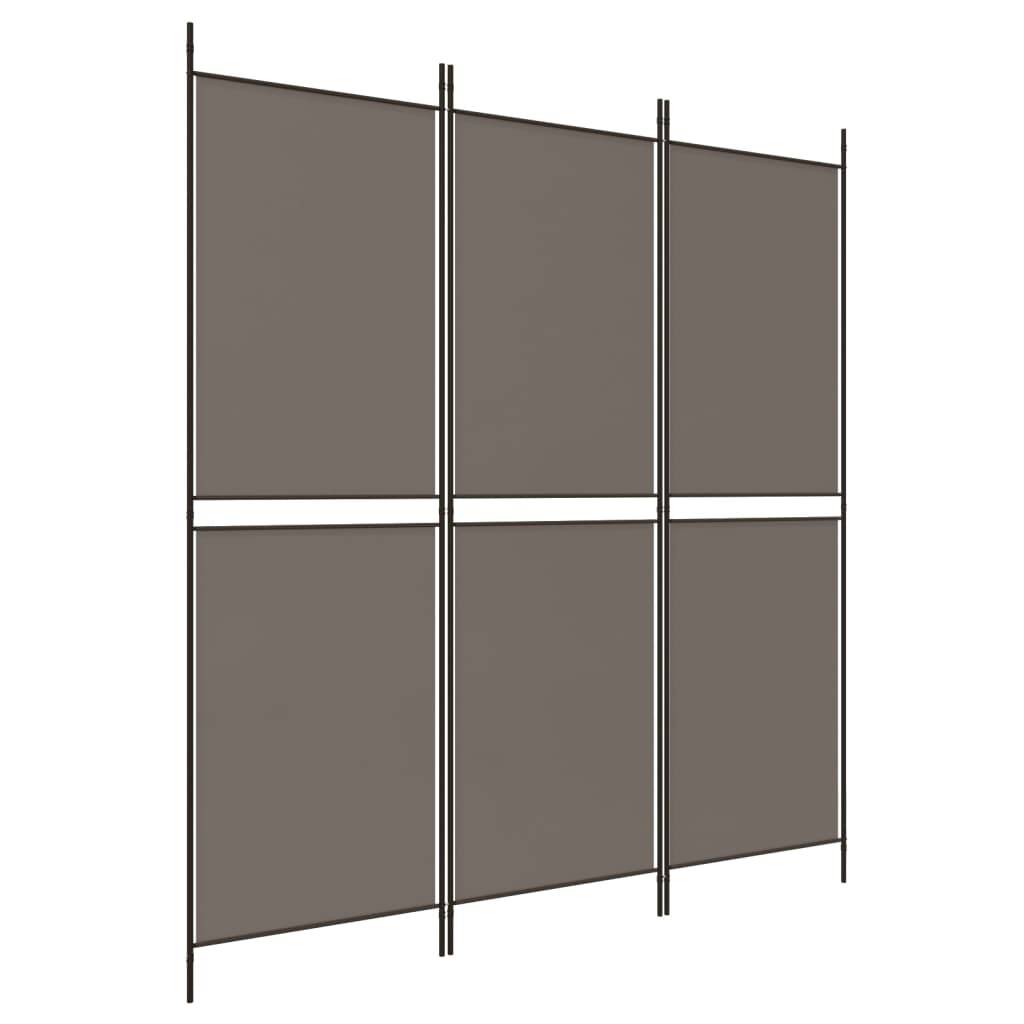 vidaXL 3-tlg. Paravent Anthrazit 150x180 cm Stoff