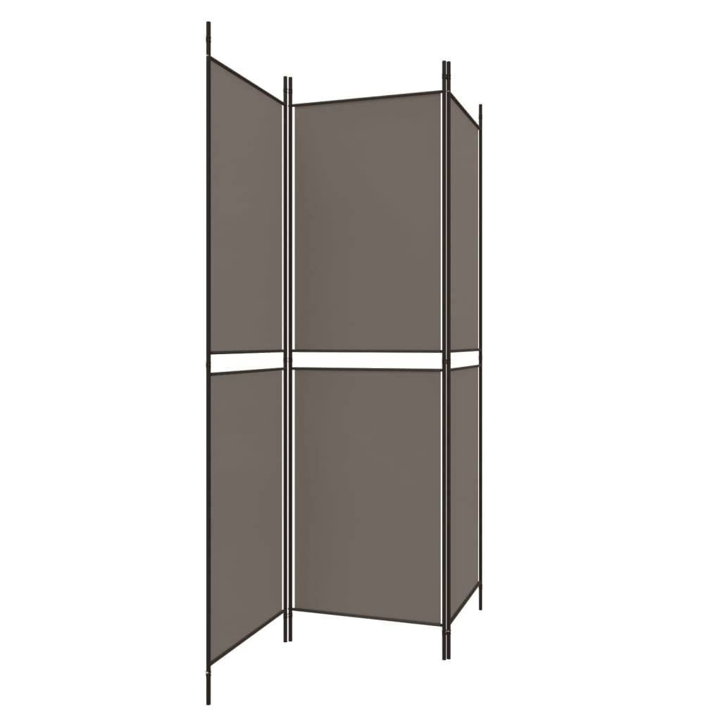 vidaXL 3-tlg. Paravent Anthrazit 150x200 cm Stoff