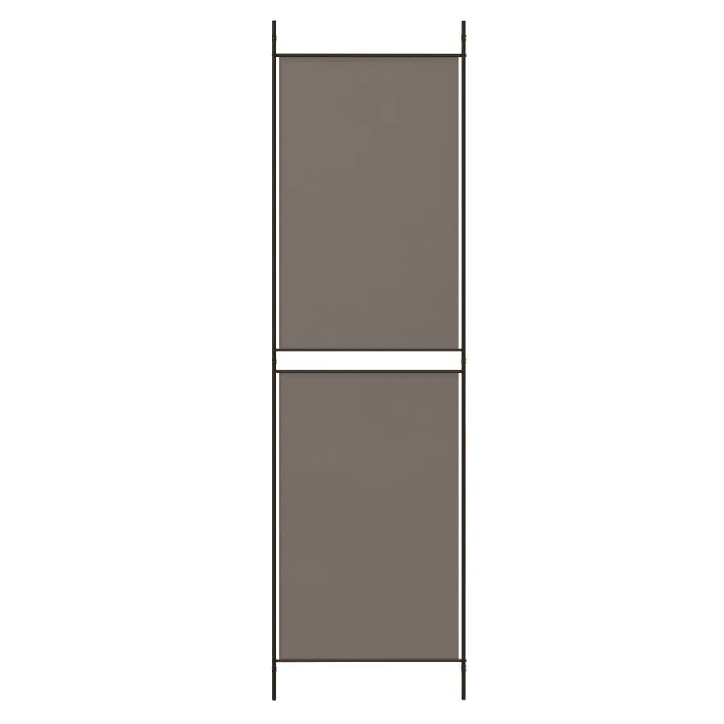vidaXL 4-tlg. Paravent Anthrazit 200x180 cm Stoff