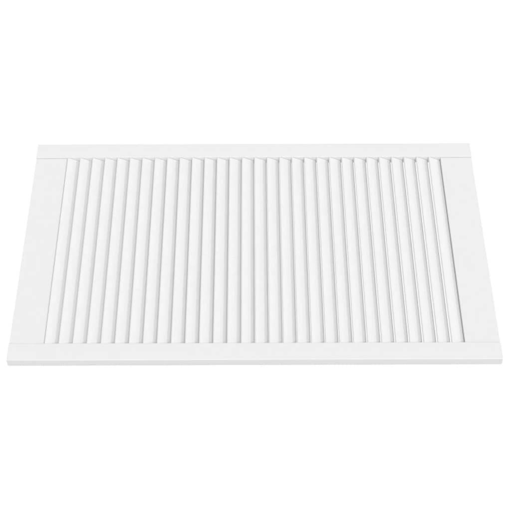 vidaXL Schranktüren Lamellen-Design 4 Stk Weiß 99,3x59,4 cm Massivholz