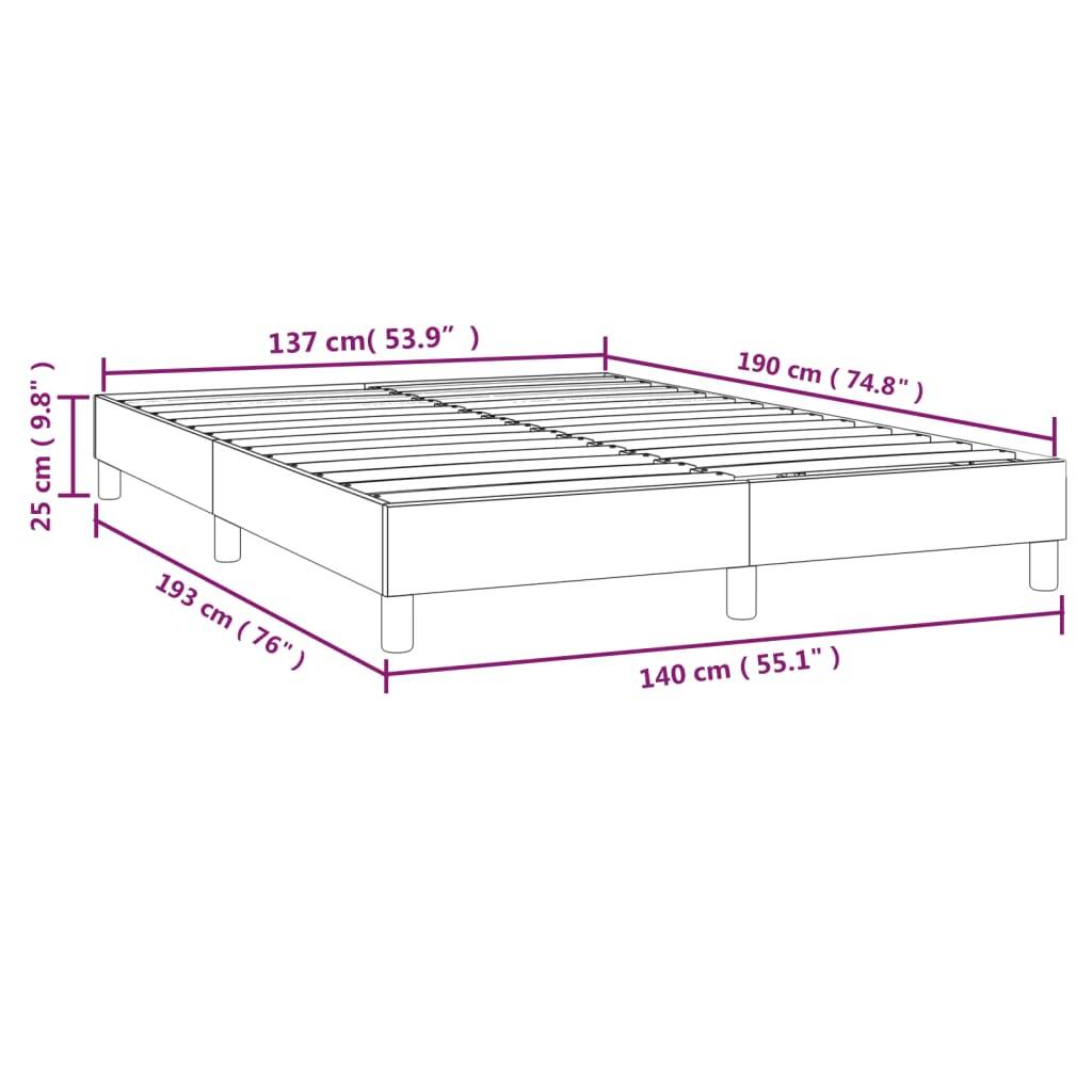 vidaXL Bettgestell Creme 140x190 cm Kunstleder