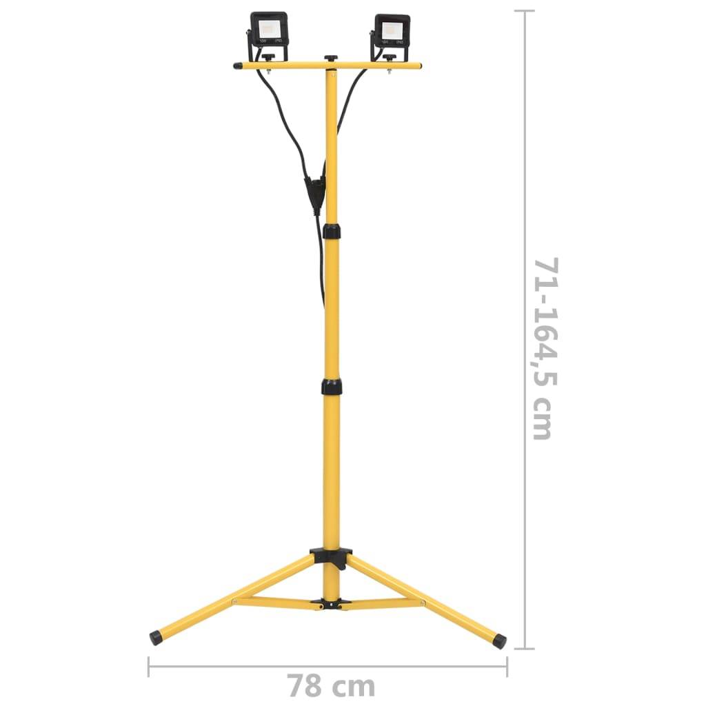 vidaXL LED-Fluter mit Stativ 2x10 W Kaltweiß