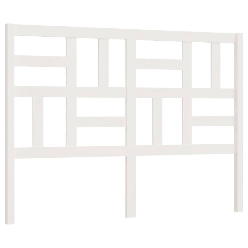 vidaXL Kopfteil Weiß 126x4x104 cm Massivholz Kiefer