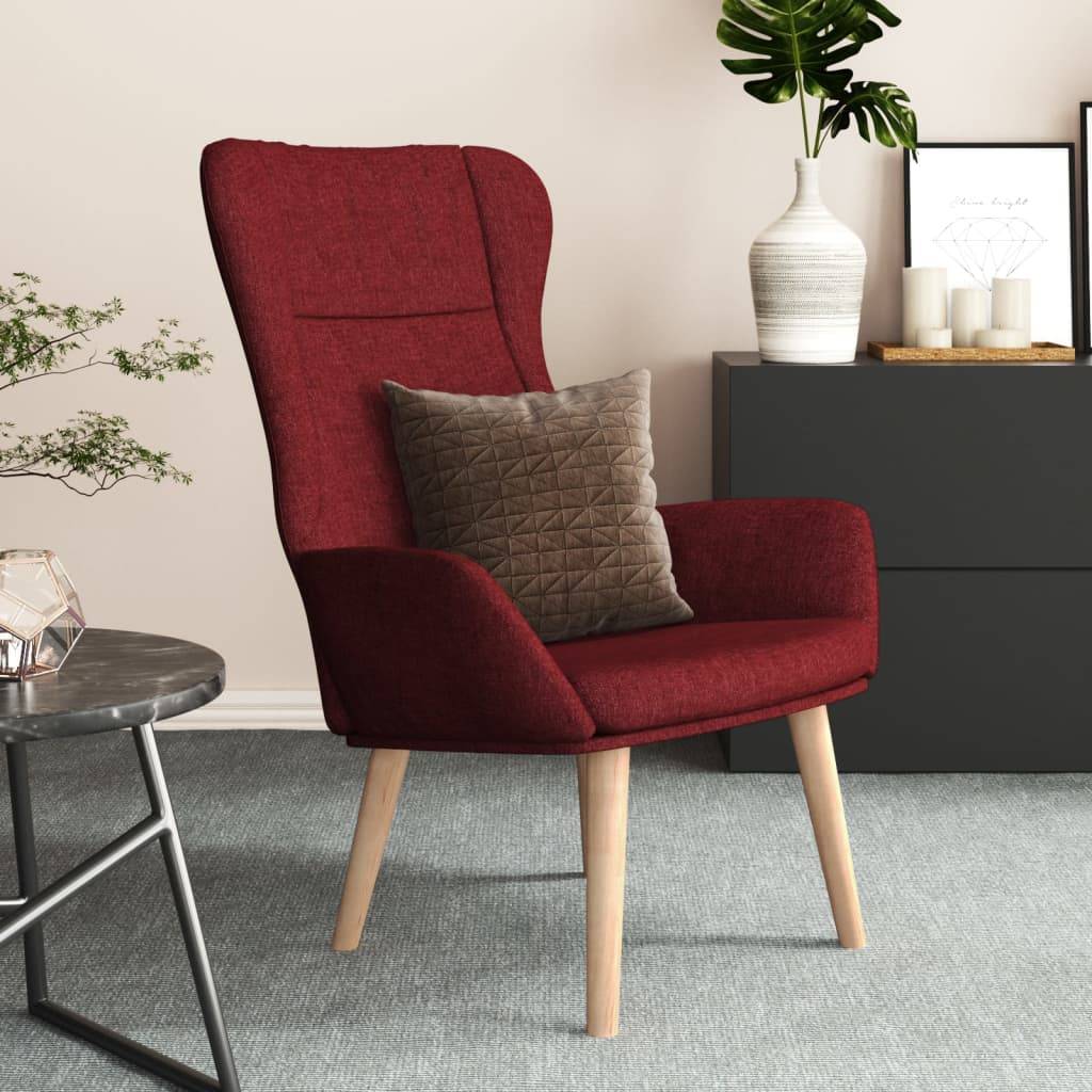 vidaXL Relaxsessel Stoff Weinrot