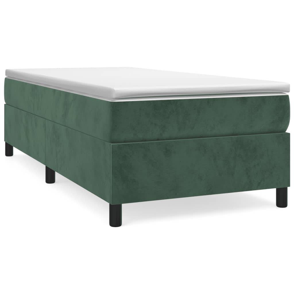 vidaXL Bettgestell ohne Matratze Dunkelgrün 80x200 cm Samt