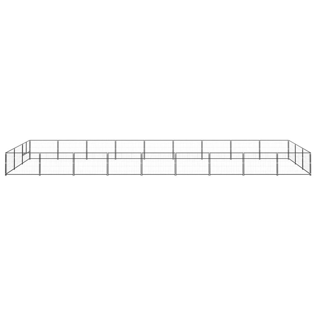 vidaXL Hundezwinger Schwarz 27 m² Stahl